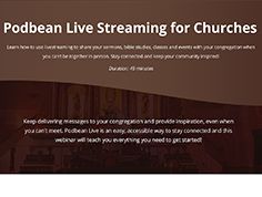 Podbean Live Streaming for Churches